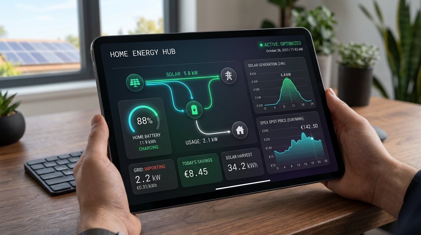 EnerGeek Smart EMS Tablet Dashboard